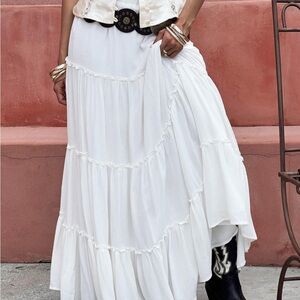Princess Polly White Maxi Skirt